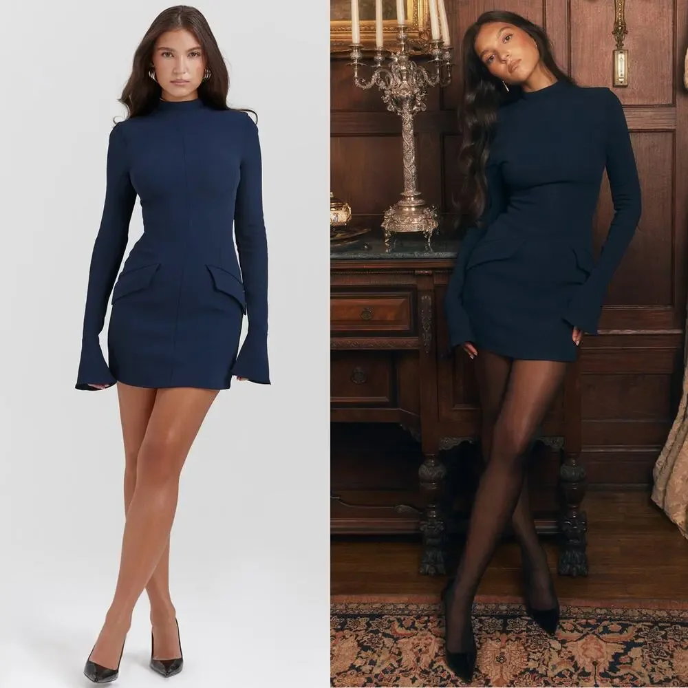 House of CB | Dresses | House Of Cb Mahalia Navy Mini Dress